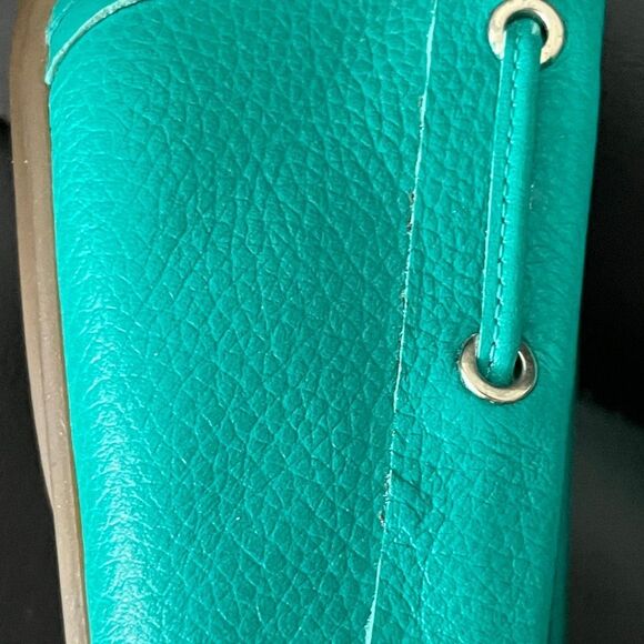 Talbots leather Turquoise Tassel Loafers /Driving Shoes SZ 8 - Picture 11 of 11